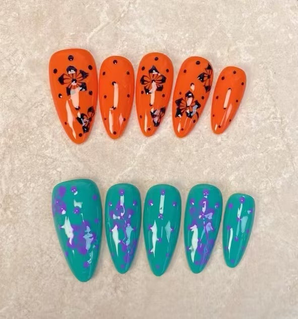 Press On Nails Short Round Fake Nails, Salon Quality